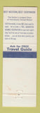 Matchbook Cover - Paice Motel Beaver UT Best Western