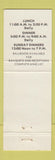 Matchbook Cover - The Old Tavern Unionville OH