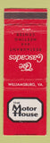 Matchbook Cover - Motor House Williamsburg VA WEAR