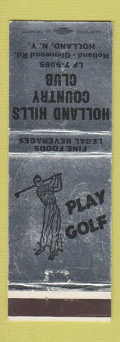 Matchbook Cover - Holland Hills Country Club Holland NY