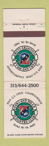 Matchbook Cover - Oakland Hills Country Club 1985 US Open Championship WEAR