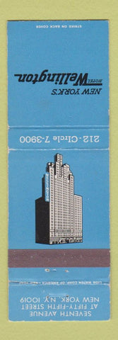 Matchbook Cover - Hotel Wellington New York City WEAR