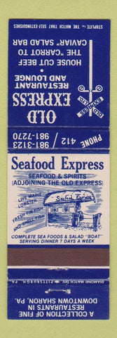 Matchbook Cover - Old Express Restaurant Lounge Sharon PA