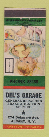Matchbook Cover - Del's Garage Albany NY