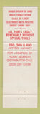 Matchbook Cover - Duro Electrode Holder