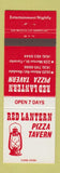 Matchbook Cover - Red Lantern Pizza Tavern Toronto Rexdale ON