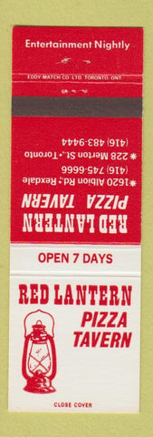 Matchbook Cover - Red Lantern Pizza Tavern Toronto Rexdale ON