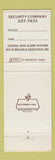 Matchbook Cover - Moling & Associates Alarms Columbus OH security WEAR