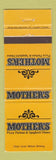 Matchbook Cover - Mothers Pizza Parlour Spaghetti House 1980