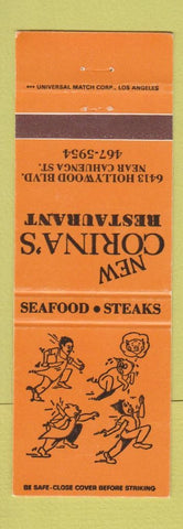 Matchbook Cover - New Corina's Restaurant Mexican Los Angeles CA