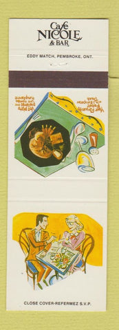 Matchbook Cover - Cafe Nicole & Bar Toronto York Ottawa ON New York City