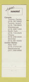 Matchbook Cover - Cafe Nicole & Bar Toronto York Ottawa ON New York City