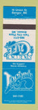 Matchbook Cover - Stagecoach Cafe Brewer Bangor ME Legends