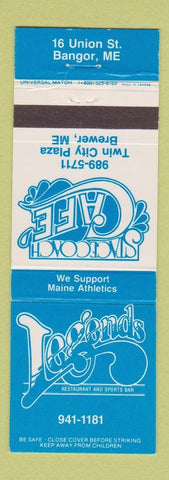 Matchbook Cover - Stagecoach Cafe Brewer Bangor ME Legends