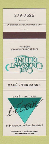 Matchbook Cover - Cafe Croissant De Lune Montreal QC