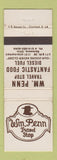 Matchbook Cover - Wm Penn Travel Stop Delaware OH WEAR