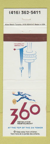 Matchbook Cover - 360 Revolving Restaurant Toronto ON