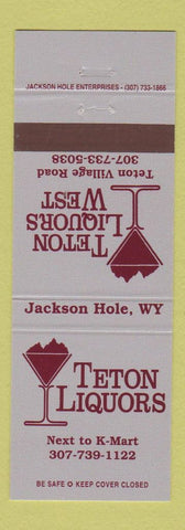 Matchbook Cover - Teton Liquors West Jackson Hole WY