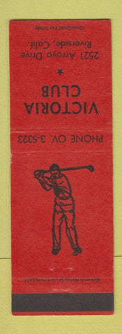 Matchbook Cover - Victoria Club Golf Riverside CA