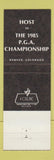 Matchbook Cover - Cherry Hills Country Club Denver Colorado