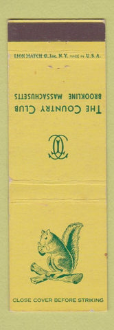 Matchbook Cover - Country Club Brookline MA squirrel