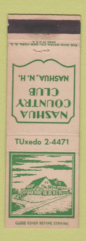 Matchbook Cover - Nashua Country Club NH
