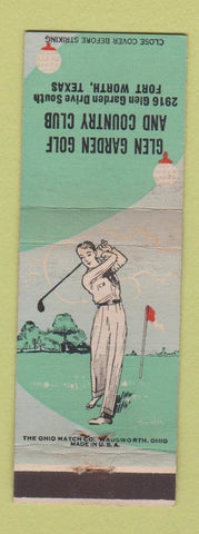 Matchbook Cover - Glen Garden Golf and Country Club Fort Worth TX