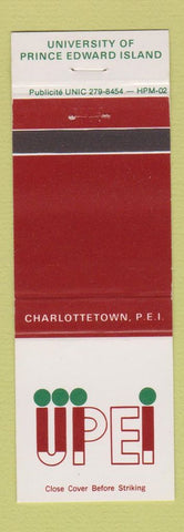 Matchbook Cover - University of Prince Edward Island Charlottetown PEI PE