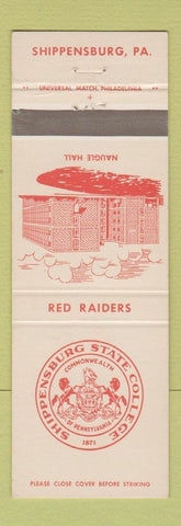 Matchbook Cover - Shippensburg State College Red Raiders PA