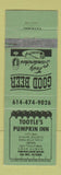 Matchbook Cover - Tootle's Pumpkin Inn Circleville OH WEAR