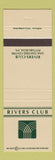 Matchbook Cover - Rivers Club Pittsburgh PA