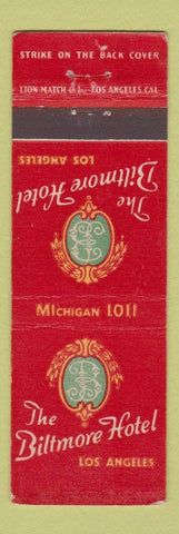 Matchbook Cover - Biltmore Hotel Los Angeles CA