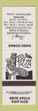 Matchbook Cover - Tony's Famous Donairs Pizza Subs Halifax NS