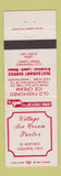 Matchbook Cover - Village Ice Cream Parlor Lebanon OH