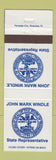 Matchbook Cover - John Mark Windle State Representative Tennessee TN