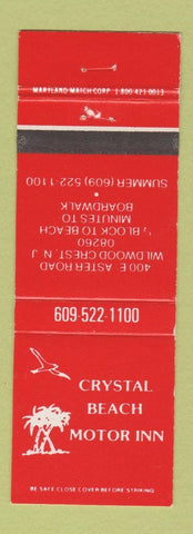 Matchbook Cover - Crystal Beach Motor Inn Wildwood Crest NJ