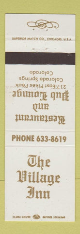 Matchbook Cover - The Village Inn Restaurant Pub Lounge Colorado Springs