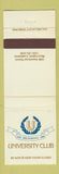 Matchbook Cover - University Club Shreveport LA