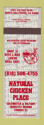 Matchbook Cover - Natural Chicken Place North Hollywood CA