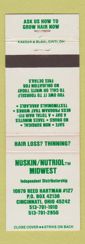 Matchbook Cover - Nuskin Nutriol Midwest Cincinnati OH Hair Growth