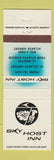 Matchbook Cover - Sky Host Inn Atlanta GA Airport