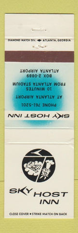 Matchbook Cover - Sky Host Inn Atlanta GA Airport
