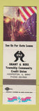 Matchbook Cover - Grant & Ross Township Credit Union Hoopeston IL