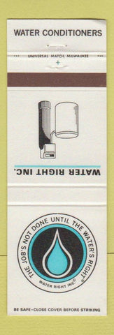 Matchbook Cover - Water Right Water Conditioners Appleton WI