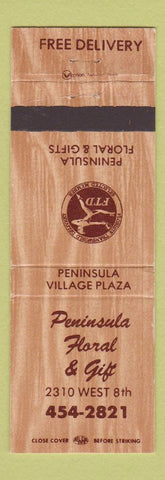 Matchbook Cover - Peninsula Floral and Gift Erie? PA?