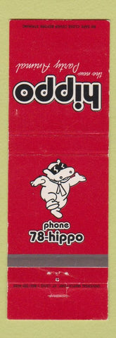 Matchbook Cover - Hippo Party Animal Houston TX WEAR