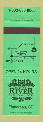 Matchbook Cover - Royal River Casino Hotel Flandreau SD