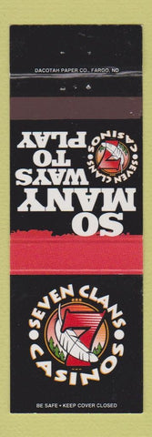 Matchbook Cover - Seven Clans Casino Thief River Falls Warroad Red Lake MN?