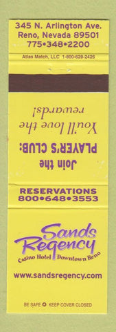 Matchbook Cover - Sands Regency Casino Hotel Reno NV