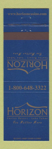 Matchbook Cover - Horizon Casino Resort Lake Tahoe NV